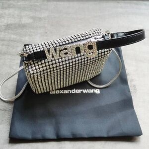 Alexander Wang Diamond Rhinestone Pouch Bag👜